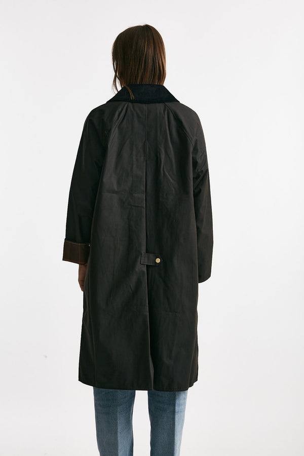 Giaccone lungo EVETTE WAX in cotone cerato donna Barbour