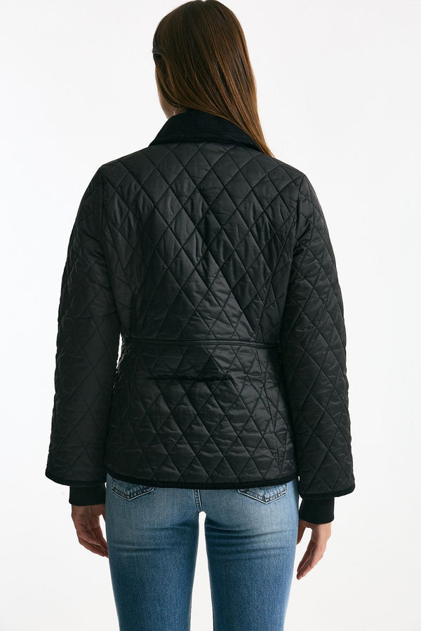 Giubbino FITTED BEADNELL QUILT trapuntato nero donna Barbour