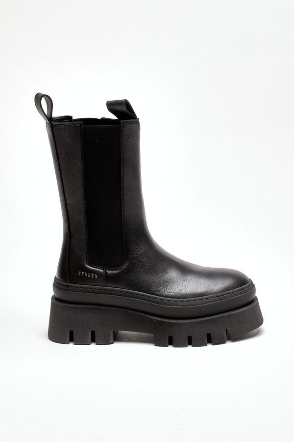 Beatles alto CPH685-BLK in pelle nero donna Copenhagen