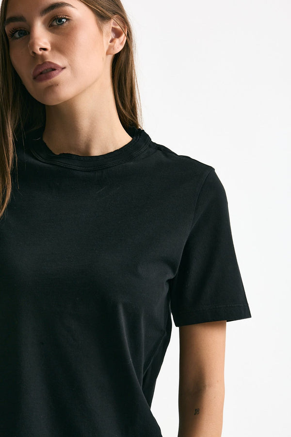 T-shirt basica nero donna Grifoni