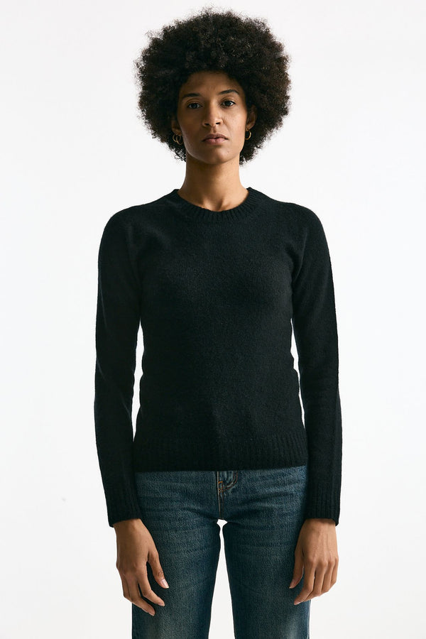 Maglia in cachemire e seta nero donna Grifoni