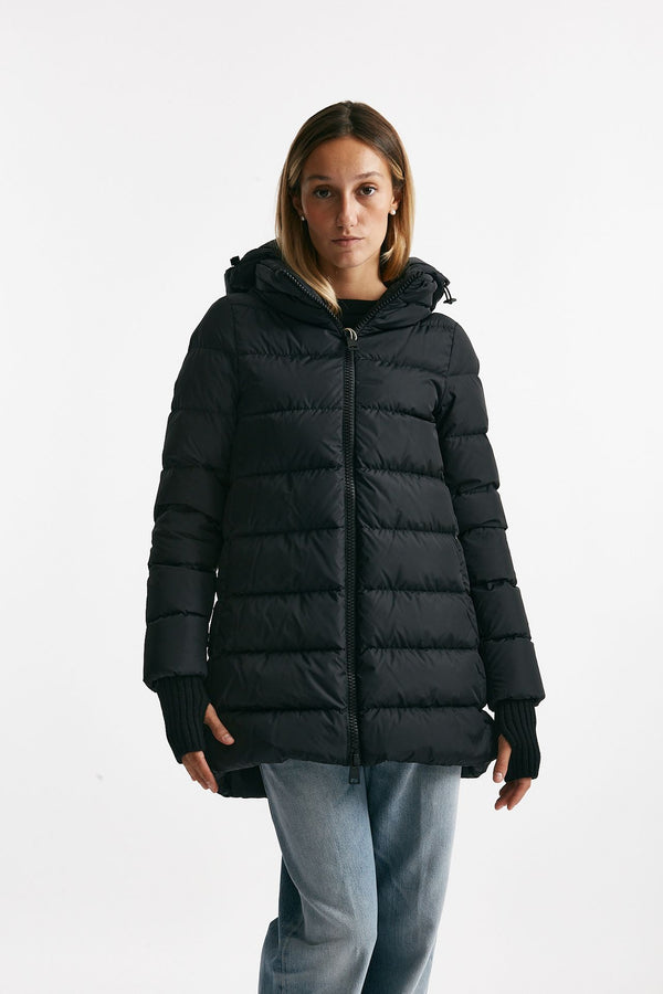piumino midi herno chamonix nero donna Herno