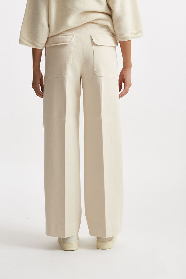 Pantalone ampio ELYS panna donna Incotex