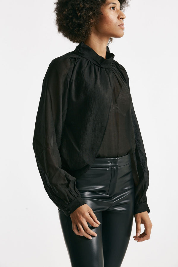 Camicia in viscosa nero donna Iro