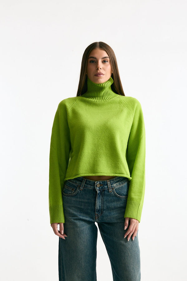 Dolcevita crop verde acido donna Laneus