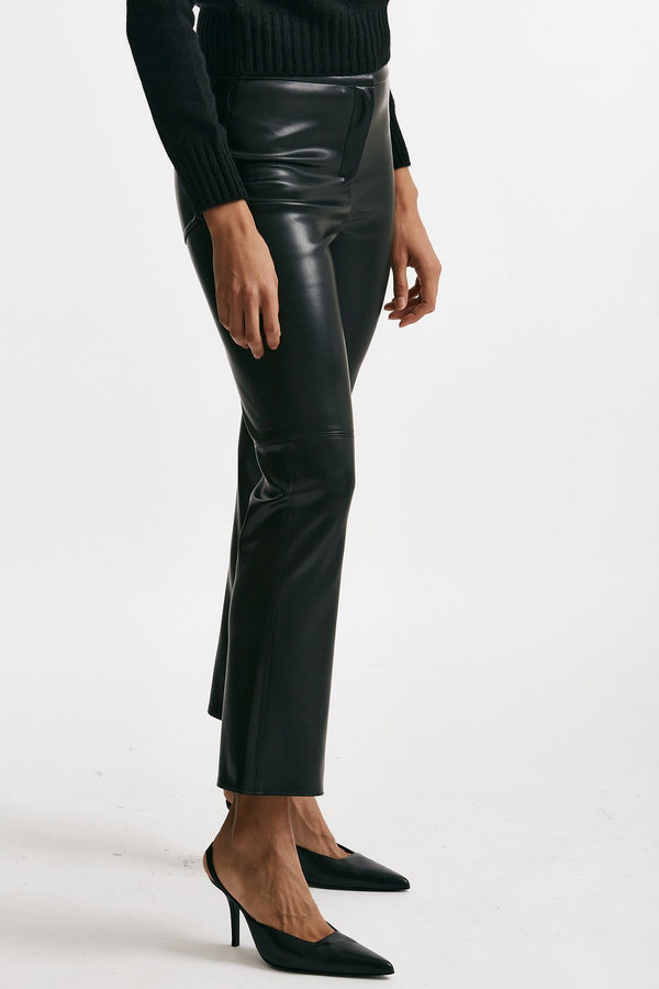 Pantalone SUBLIME slim in eco pelle nero donna Max mara s