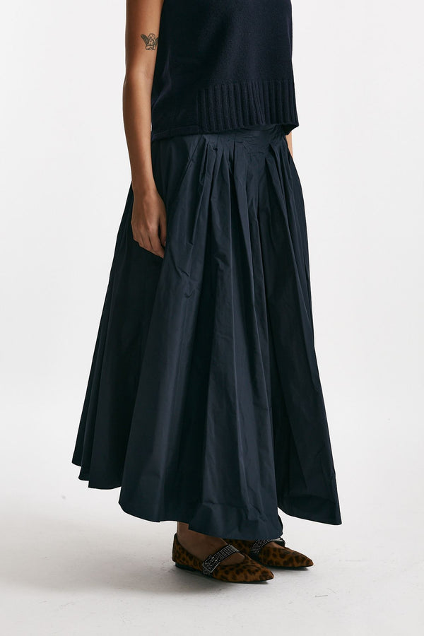 Gonna JOCKEY in taffetà antigoccia blu donna Max mara s