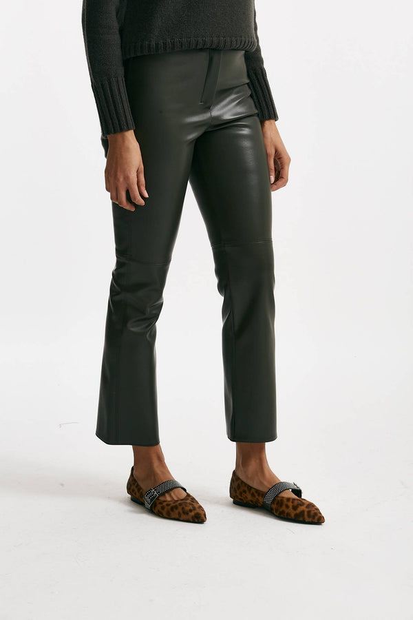 Pantalone slim SUBLIME in eco pelle verdone donna Max mara s