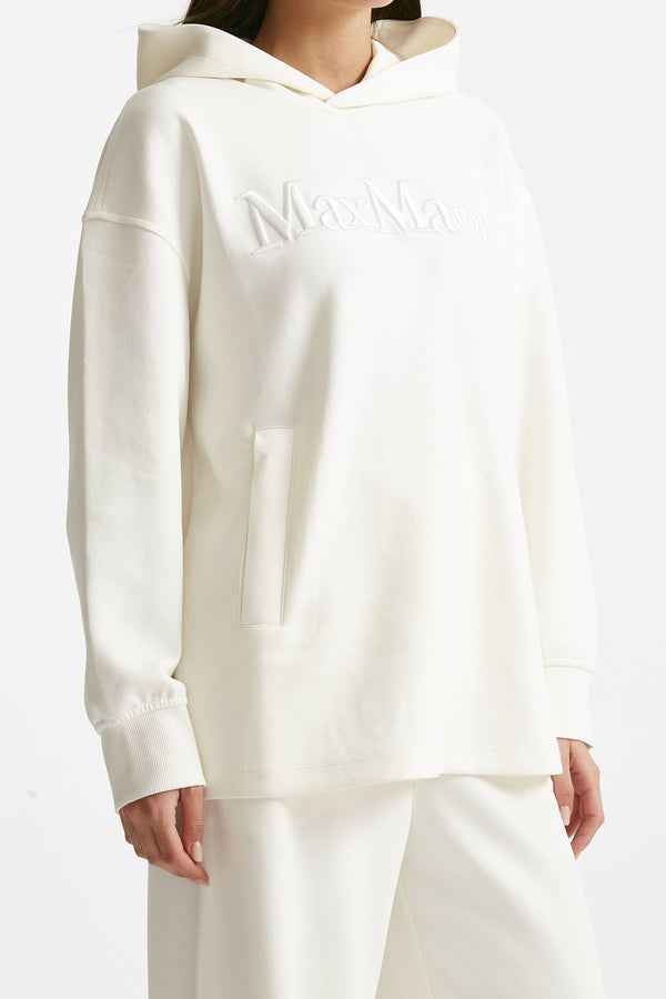 Felpa over VISIERA in jersey di cotone bianco donna Max mara s