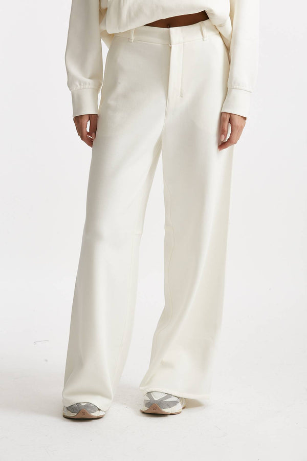 Pantalone MERLOT in jersey di cotone bianco donna Max mara s