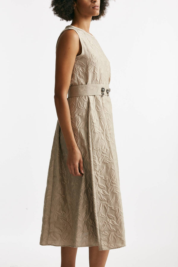 Abito jaquard tono su tono FIABA beige donna Max mara s