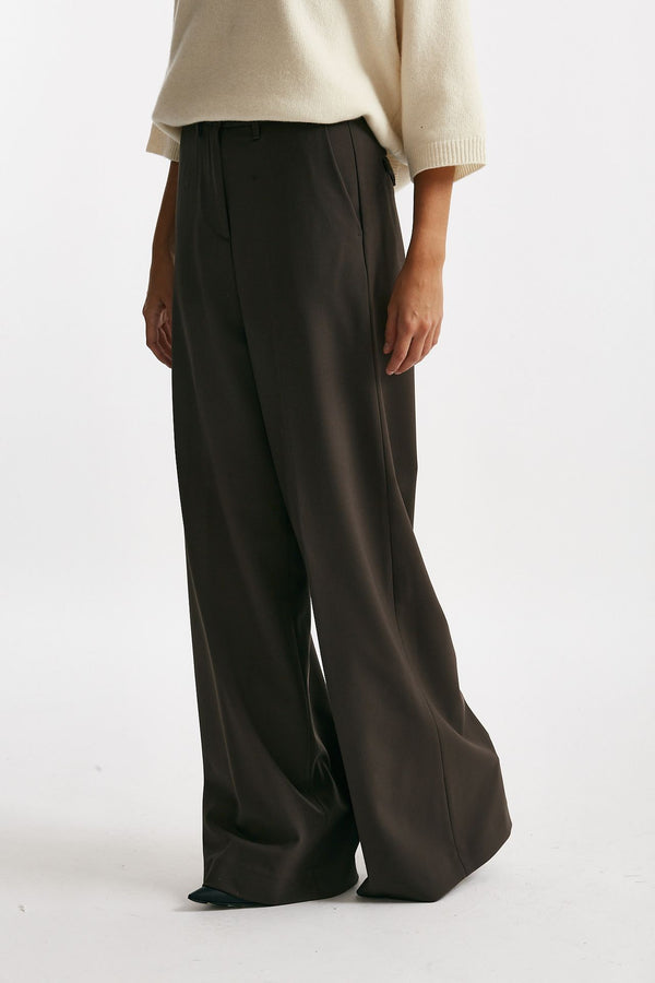 pantalone palazzo karen marrone donna Nine in the morning