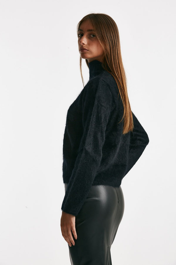 maglia cardigan jaquard nero e bianco donna Nude