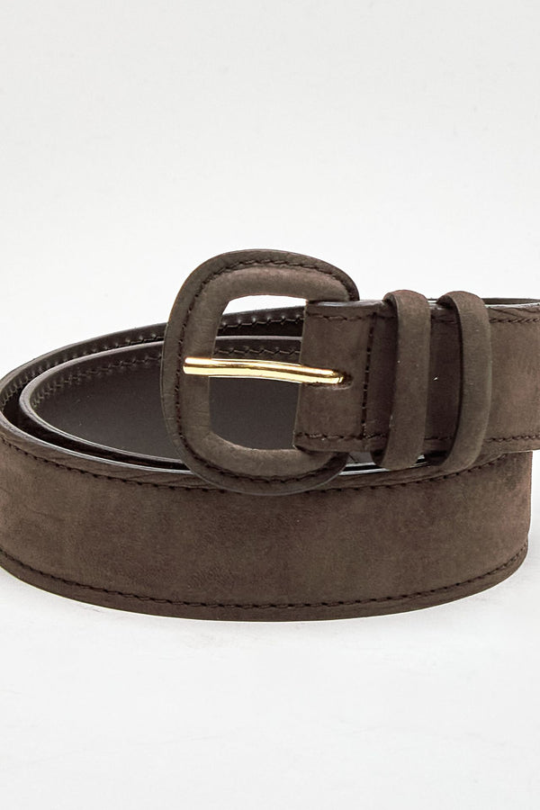 Cintura NABUCCO in pelle nabuk testa di moro donna Orciani