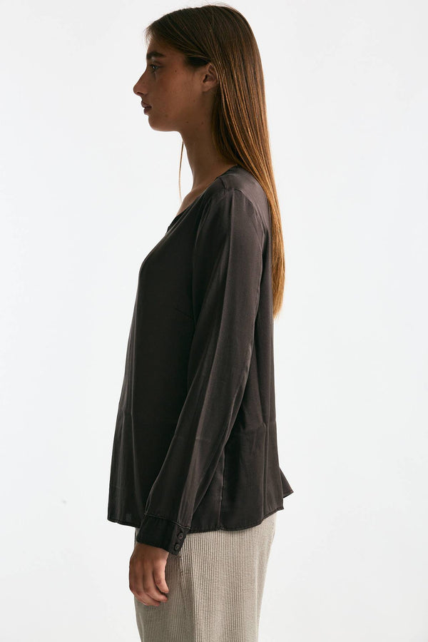 T-shirt in seta marrone donna Transit par such