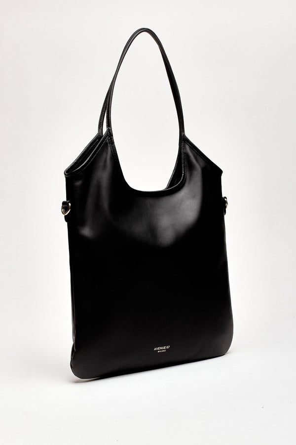 Shopper morbida SHANTY in nappa nero donna Avenue 67
