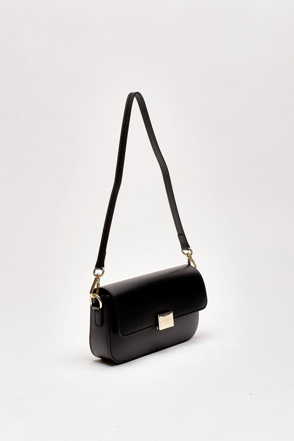 Clutch rigida FARAH in pelle ruga nero donna Avenue 67