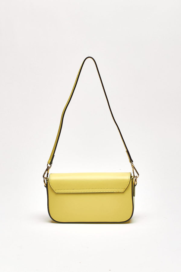 Clutch rigida FARAH in pelle ruga limone donna Avenue 67