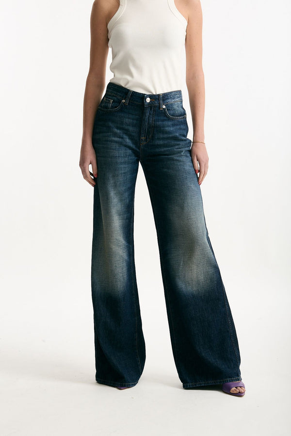 Jeans palazzo PRETENDER lavaggio scuro donna Department five