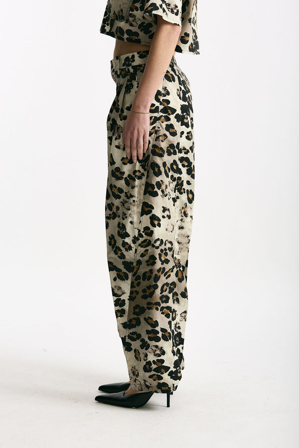 Pantalone animalier Vita alta donna Laneus