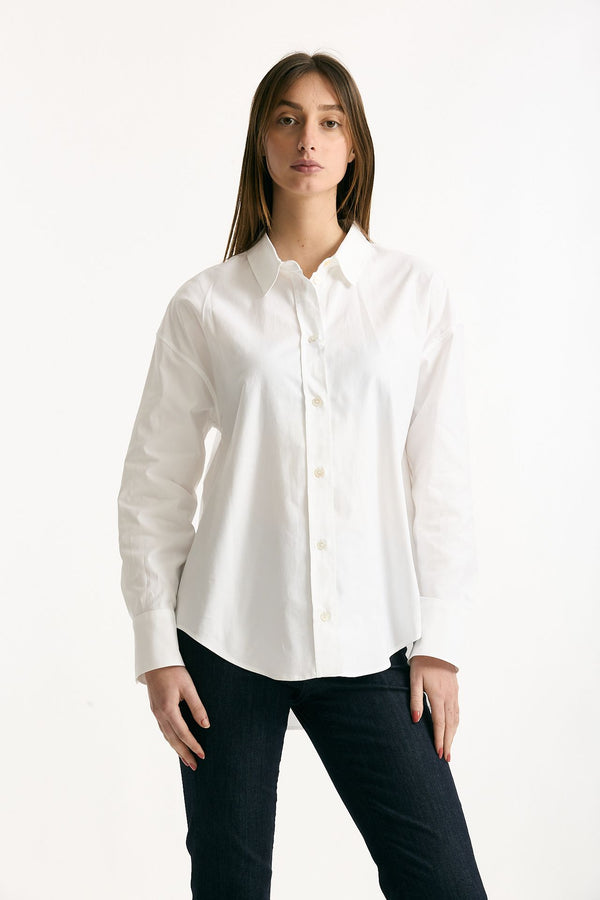 Camicia over ADELE in oxford in cotone bianco donna Max mara s