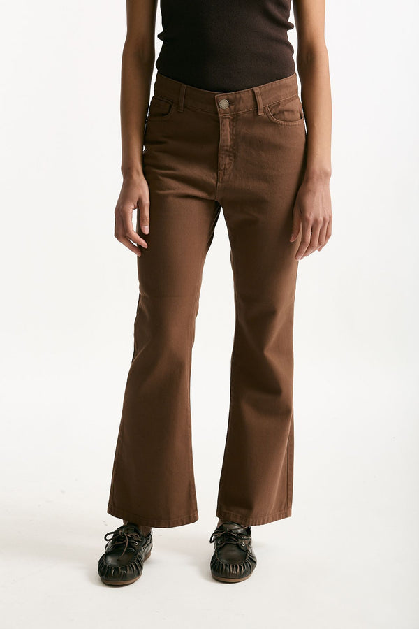 Jeans trombetta marrone chiaro donna Federica tosi