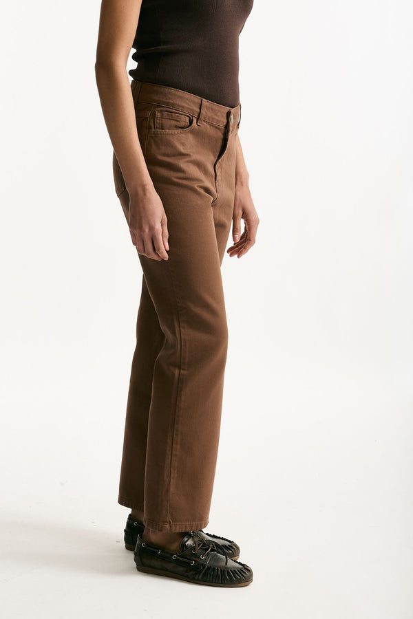 Jeans trombetta marrone chiaro donna Federica tosi