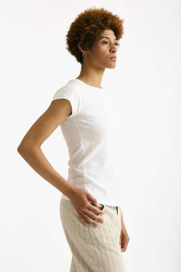 T-shirt in cotone bianco donna Transit par such