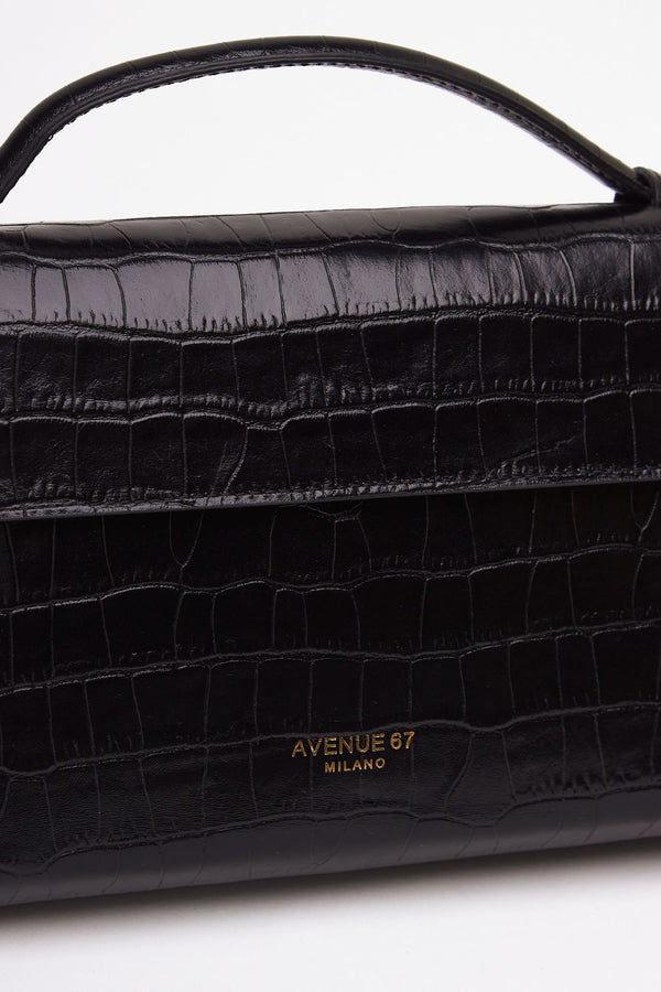 Borsa PALOMA in pelle cocco nero donna Avenue 67