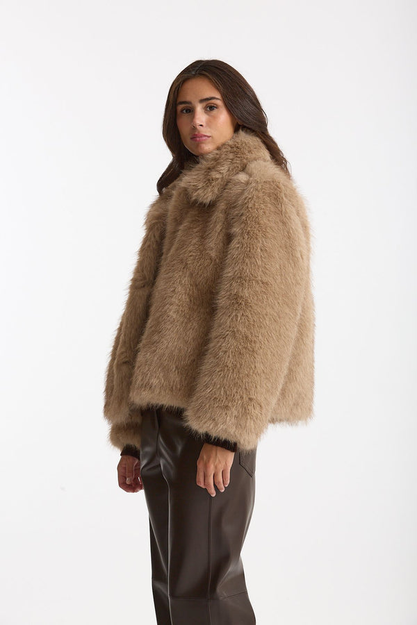 Eco pelliccia MALCE beige donna Max mara s