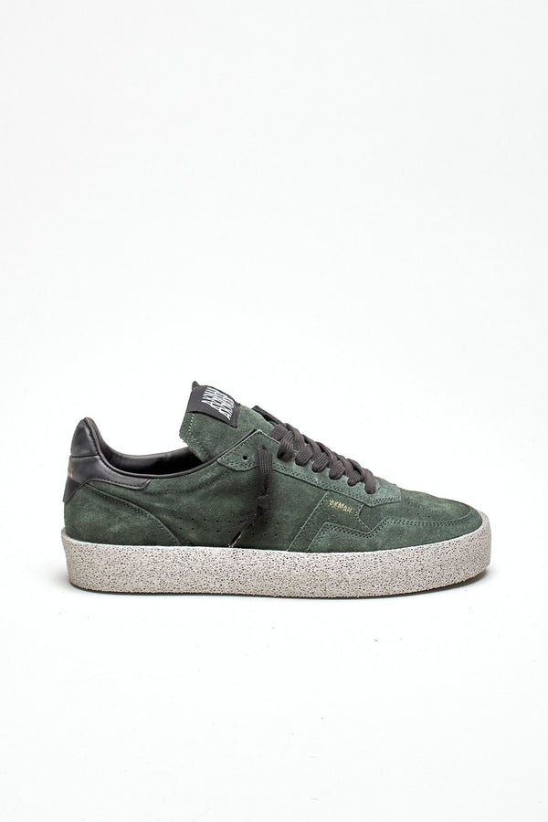 Sneaker M5-ID-BC-FB in pelle scamosciata verde uomo Akman