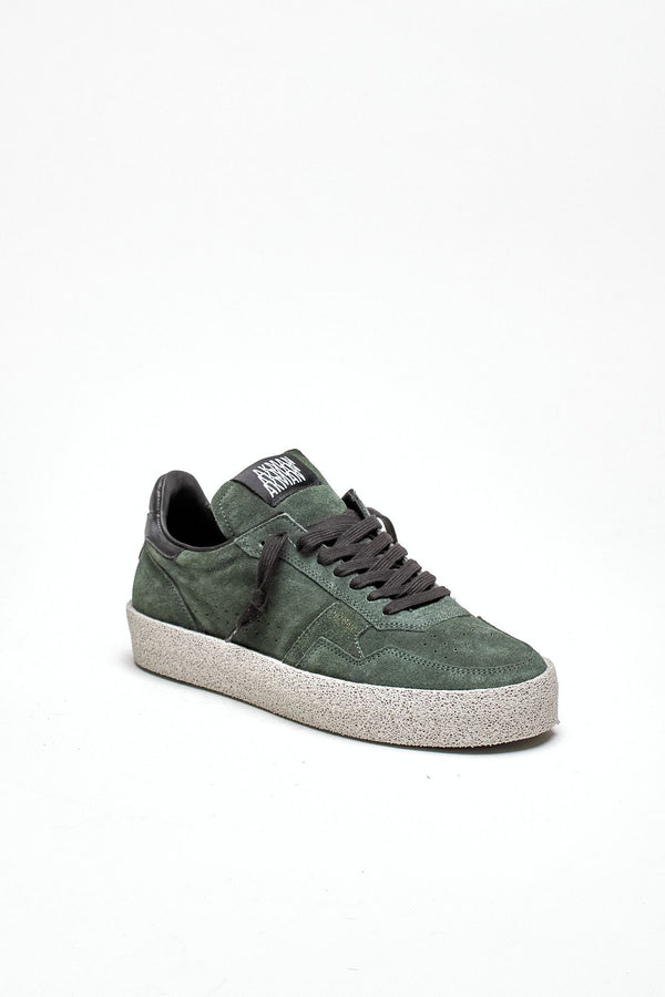 Sneaker M5-ID-BC-FB in pelle scamosciata verde uomo Akman