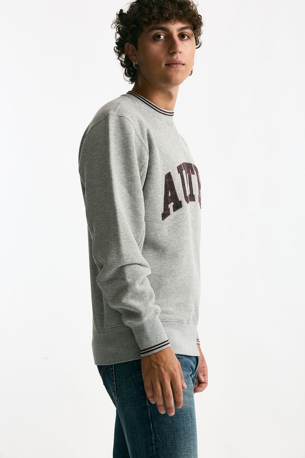 Felpa in cotone grigio uomo Autry