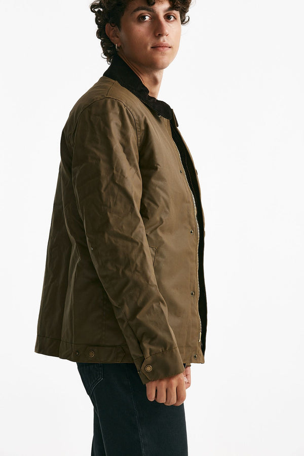 giubbino workers wax in cotone cerato sand-bruciato uomo Barbour