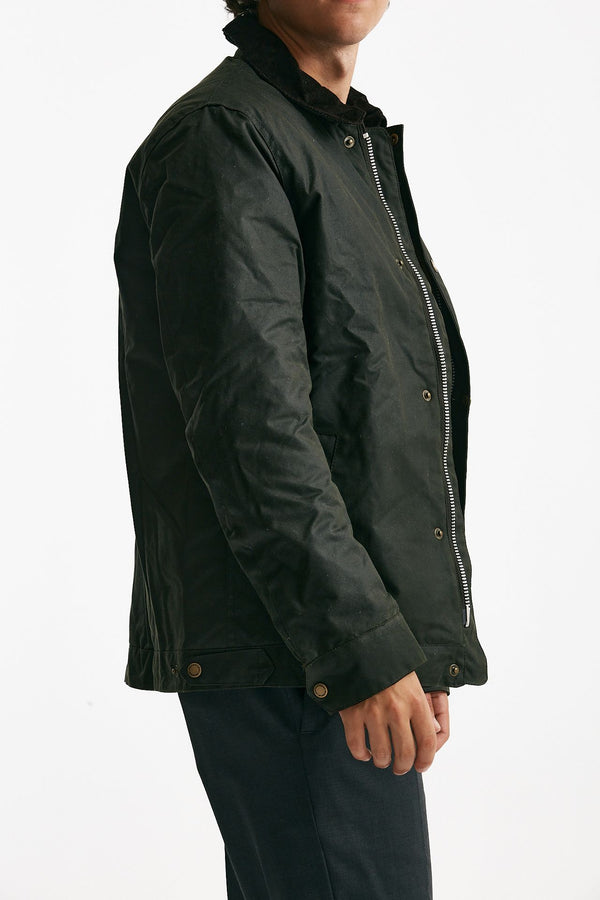 giubbino workers wax in cotone cerato sage-verde uomo Barbour