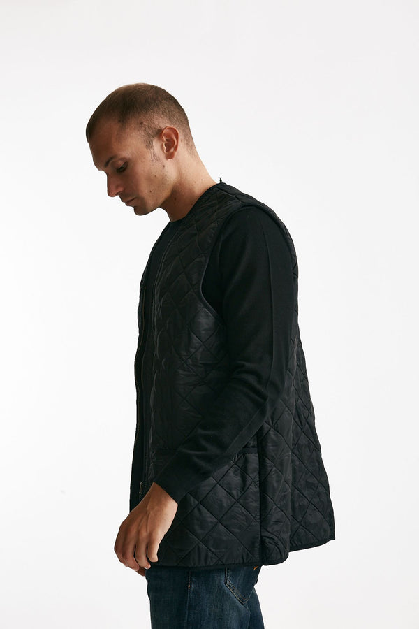 gilet polarquilt trapuntato nero uomo Barbour