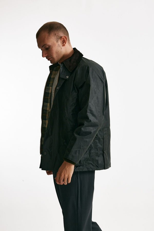 Giacca in cotone BEDALE WAX JACKET cerato verde uomo Barbour