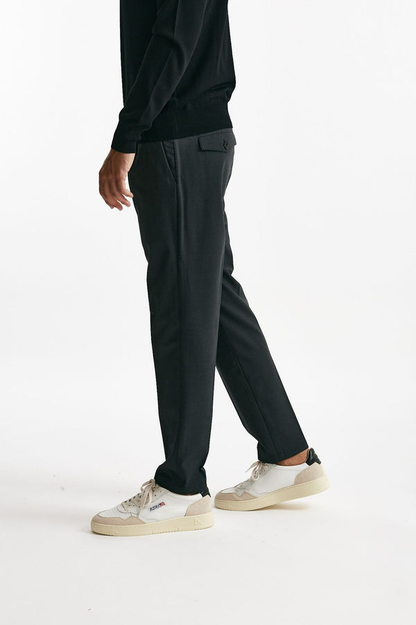 pantalone prince pence lana e poliestere stretch grigio antracite uomo Department five