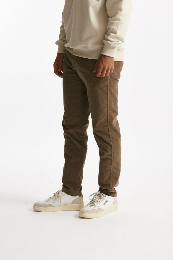 Jeans PRINCE DENIM in velluto stretch castagna uomo Department five