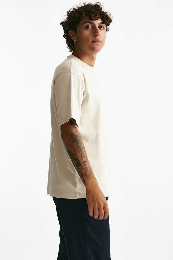 t-shirt in cotone panna uomo Drôle de monsieur