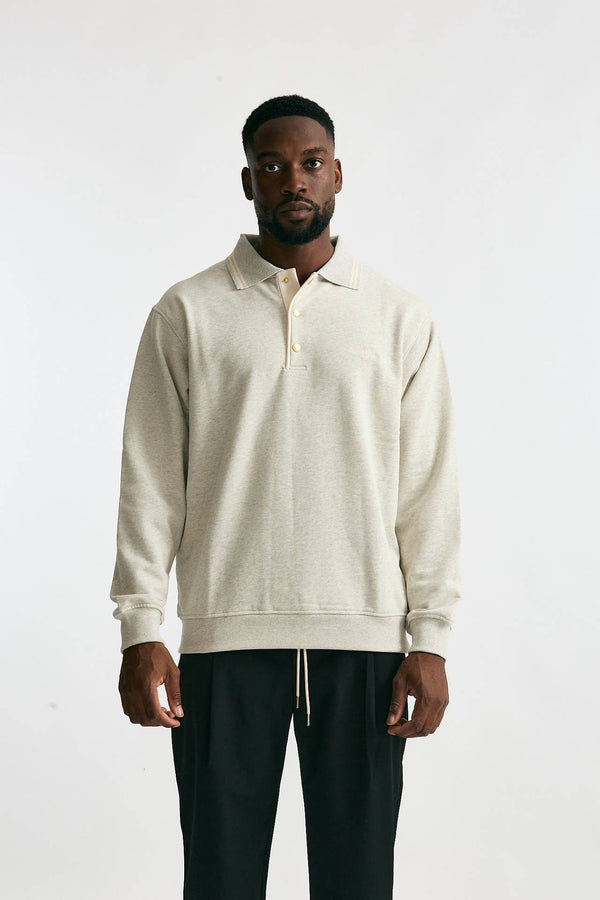 Felpa in cotone grigio chiaro uomo Drôle de monsieur