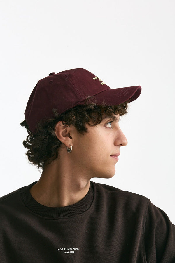 Cappello in cotone bordeaux uomo Drôle de monsieur