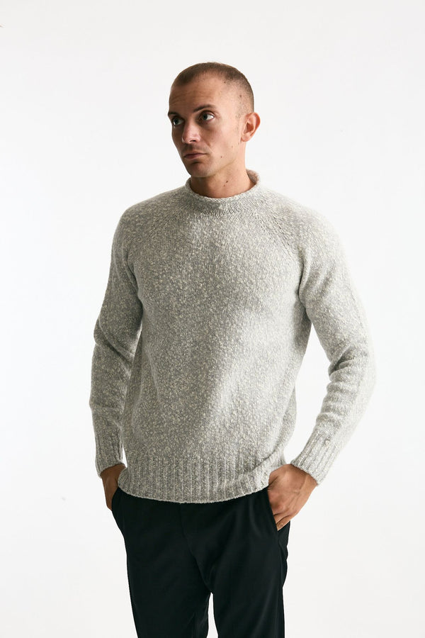 Maglia moulinè in cashmere e lana uomo Drumohr