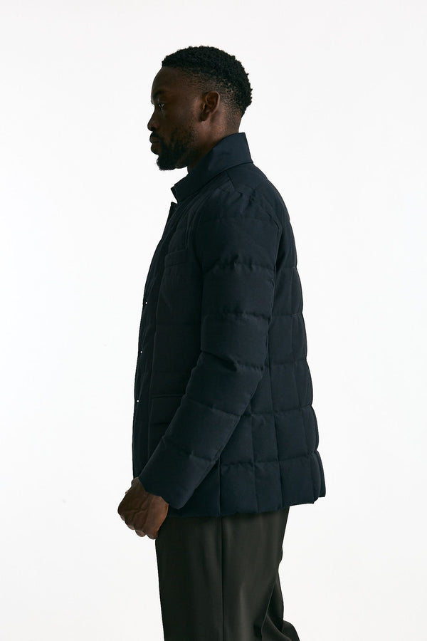 Piumino giacca double front blu uomo Fay