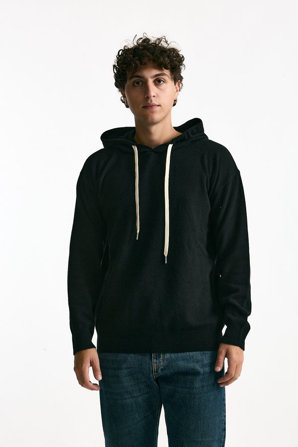 Maglia felpa in lana nero uomo Grifoni