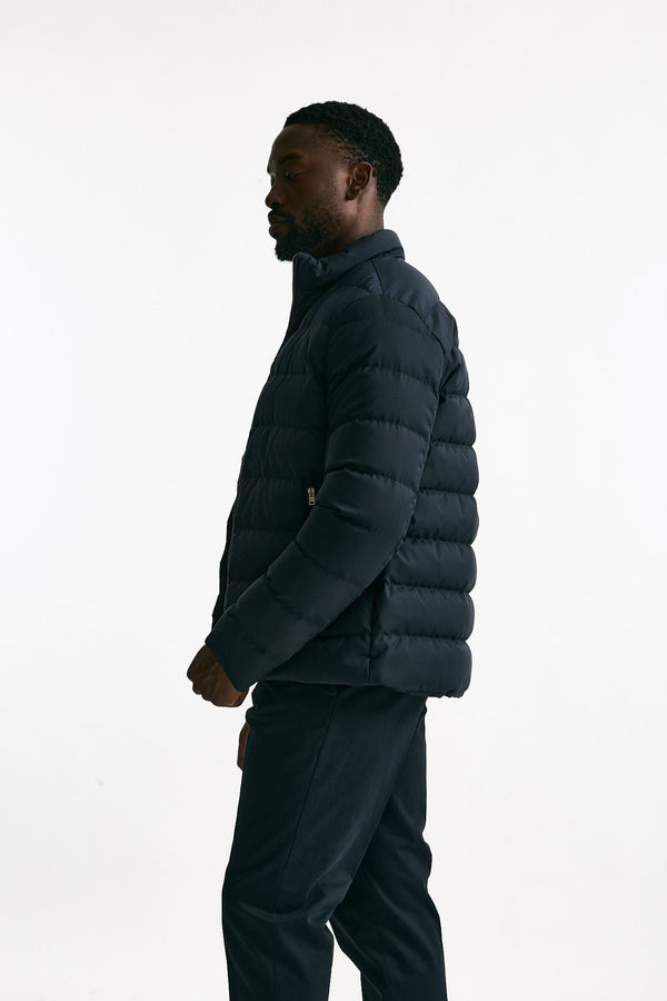 Piumino blu in nylon uomo Herno