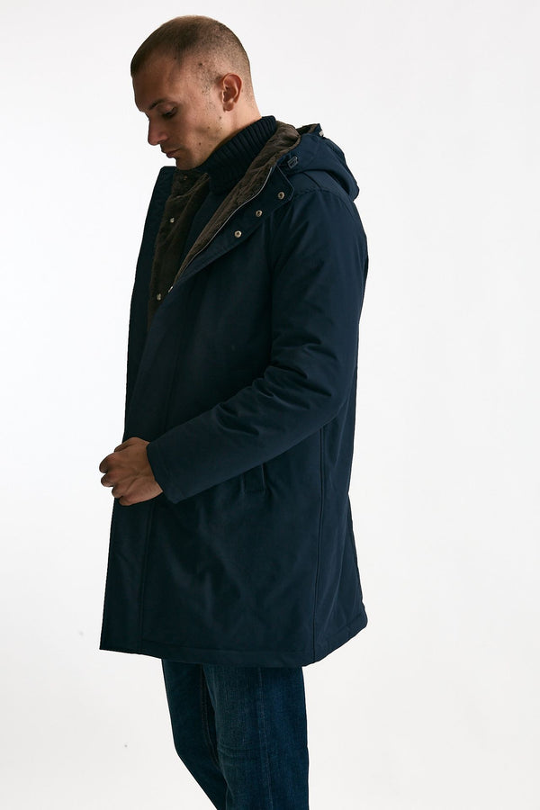 Parka blu in nylon uomo Herno