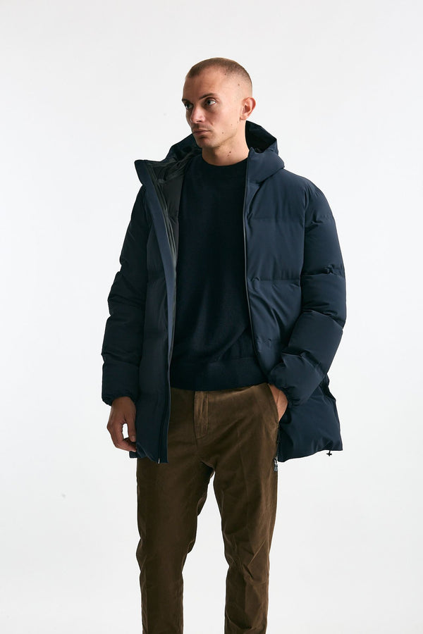 Piumino lungo blu GORE-TEX uomo Herno