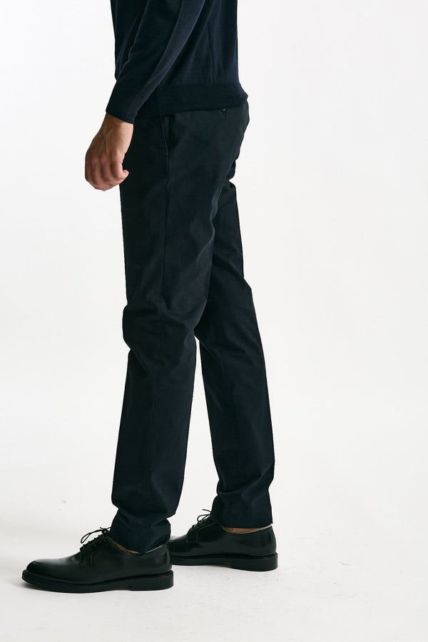 Pantalone in cotone stretch blu uomo Incotex