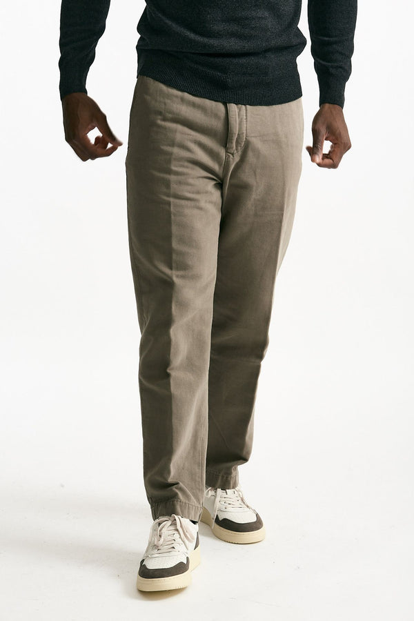 Pantalone stretch microlavorato grigio uomo Incotex